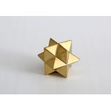 y16073 立體雕塑.擺飾 立體擺飾系列-幾何、抽象系列-魔方造型擺飾-啞光金 (三入一組)